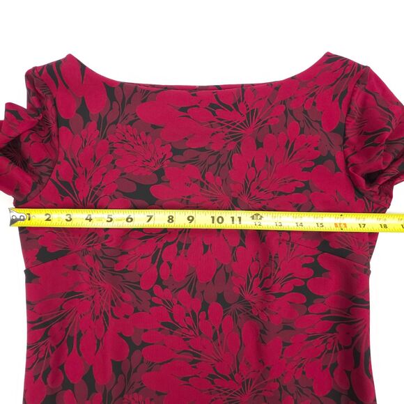 NEW Chiara Boni La Petite Robe Natalia Bell Sleeve Dress Red Floral Romantic 10 - Picture 3 of 6